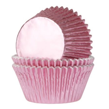 Cupcake Baking Cases - Metallic Pink